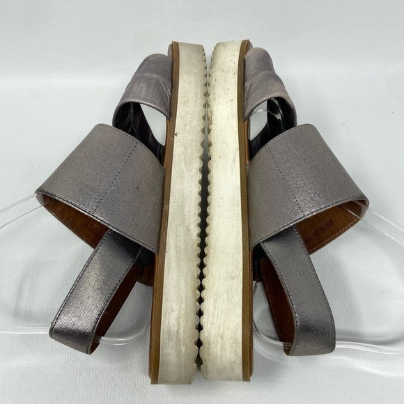 Miz Mooz Dasha Metallic Leather Platform Slingback Sandals - Picture 9 of 13
